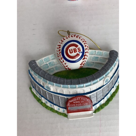 Lot Wrigley Field Chicago Cubs Scottish Christmas Snowman Ornaments MLB Baseball - Picture 2 of 8